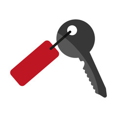key with blank tag icon image vector illustration design 