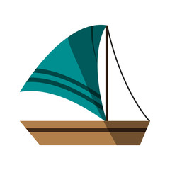 isolated sailboat icon image vector illustration design 
