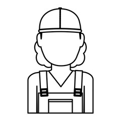 Obraz na płótnie Canvas construction worker with safety helmet icon over white background. vector illustration