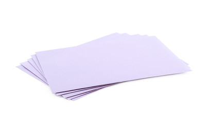 Pile of paper envelopes isolated