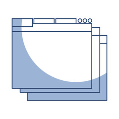 shadow blue web window cartoon vector graphic design