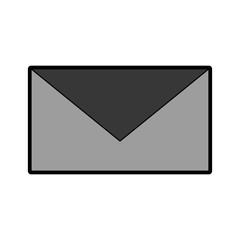 closed grey envelope cartoon vector grpahic design