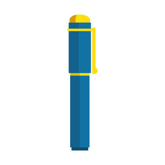 pen utensil icon over white background vector illustration