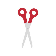 scissors tool icon over white background vector illustration