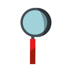 magnifying glass icon over white background. vector illustration
