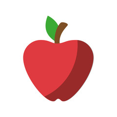 apple fruit icon over white background. vector illustration