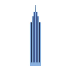 blue skyscraper cartoon vector graphic design icon