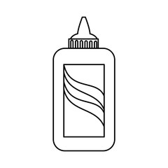 glue bottle icon over white background vector illustration