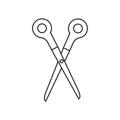 scissors tool icon over white background vector illustration