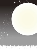 背景素材壁紙,七夕飾り,お祭り,笹の葉,夜景,星空,短冊,天の川,天の河,たなばた,竹,キラキラ,夏