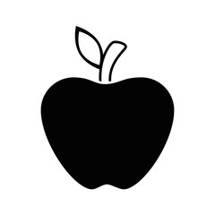 apple fruit icon over white background. vector illustration