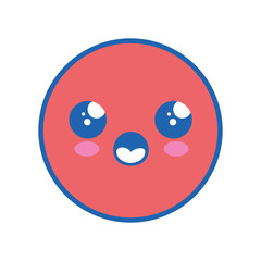 Fototapeta premium Cute kawaii emoticon icon vector illustration graphic design