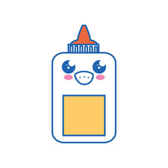Glue bottle kawaii cartoon icon vector illustration graphic design