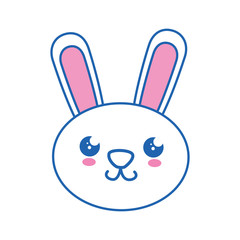 Bunny kawaii cartoon icon vector illustration graphic design