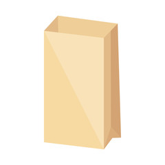 paper bag icon over white background. vector illustration