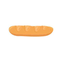 baguette bread icon over white background. vector illustration