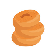 sweet donuts icon over white background. colorful design vector illustration