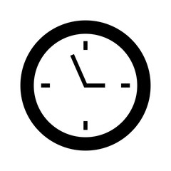 black icon clock cartoon vector graphic design