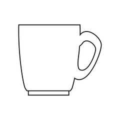 coffee mug icon over white background. vector illustration