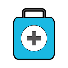 blue medical bag cartoon vector graphic design