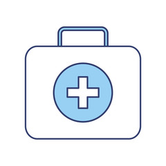 blue medical bag cartoon vector graphic design