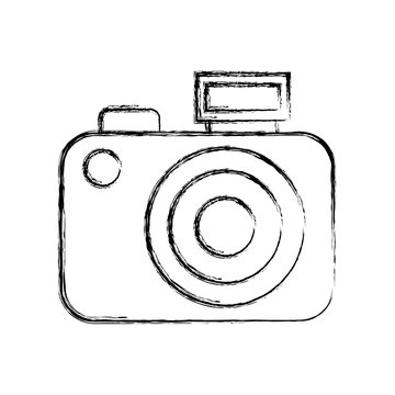 sketch draw vintage camera vector graphic sdesign