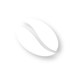 Icon mit Schatten - Kaffeebohne