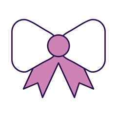 cute purple bow cartoon vector graphic design