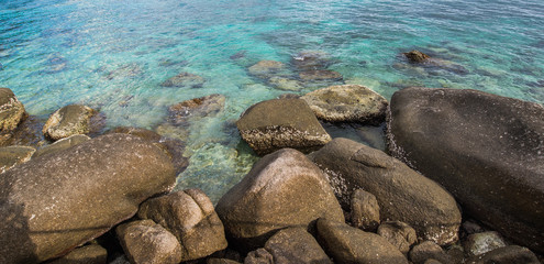 Tropical paradise on the island of Koh nang yuan in Thailand,