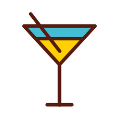 cute yellow cocktail cartoon vector graphic design