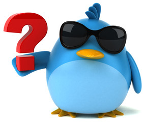 Obraz premium Blue bird - 3D Illustration