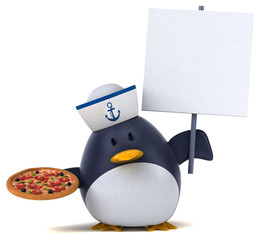 Fun penguin - 3D Illustration