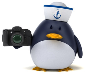 Fun penguin - 3D Illustration