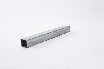 Metal steel tube close up.