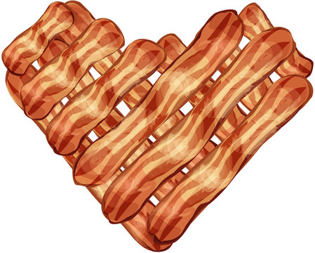 Bacon Strip Heart