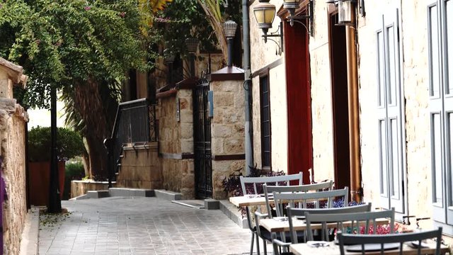 Ece romantic restaurant, cafe in a small Italian town.
