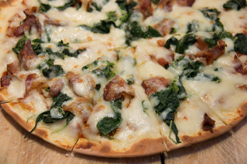Pizza with bacon