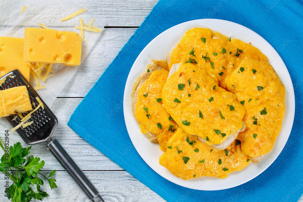 Canvas Prints chicken breasts baked in oven on plate