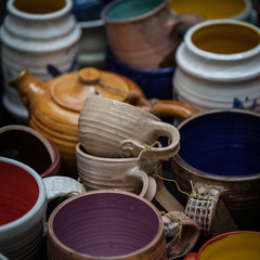 bright kitchen ceramics