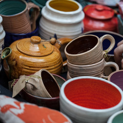 bright kitchen ceramics