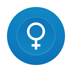 Runder 3D Button - Sexualität - Frau