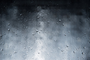 water Droplet on Glass bathroom