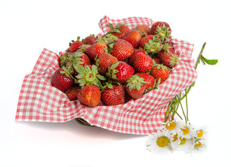 Strawberries in basket