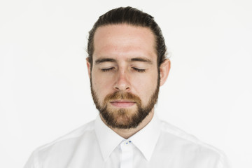 Man Cheerful Studio Portrait Concept