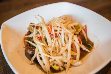papaya salad, Thai food