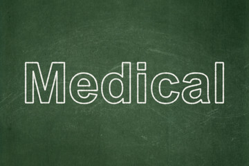 Obraz premium Medicine concept: Medical on chalkboard background