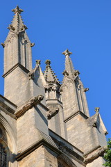 Close-up on gargoyles of the Cathedral of Ely in Cambridgeshire, Norfolk, UK