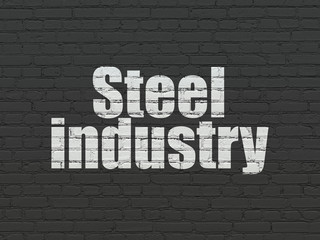 Fototapeta na wymiar Industry concept: Steel Industry on wall background