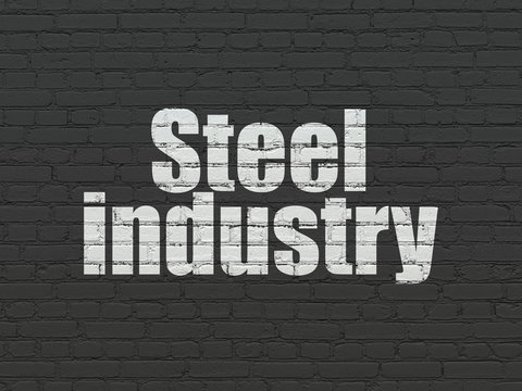 Industry concept: Steel Industry on wall background