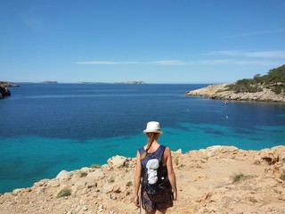Tourist on the island of Ibiza 
